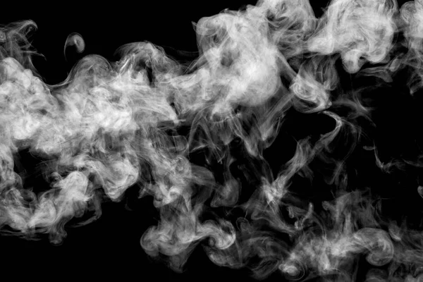 White Smoke Isolated Black Background Abstract Powder Water Spray Add — Stock Photo, Image