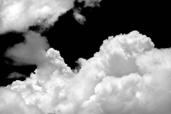 Nuvem Branca Isolada Sobre Fundo Preto Textura Fofa Fumaça Abstrata — Fotografia de Stock