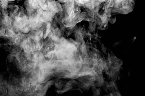 White Smoke Isolated Black Background Abstract Powder Water Spray Add — Stock Photo, Image