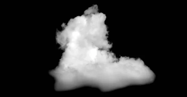 Λευκό Σύννεφο Που Απομονώνεται Μαύρο Φόντο Χνουδωτή Υφή Αφηρημένος Καπνός — Φωτογραφία Αρχείου