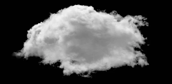 Nuvem Branca Isolada Sobre Fundo Preto Textura Fofa Fumaça Abstrata — Fotografia de Stock