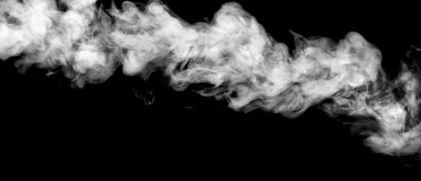 Fumo Bianco Isolato Fondo Nero Polvere Astratta Spruzzi Acqua Aggiungi — Foto Stock