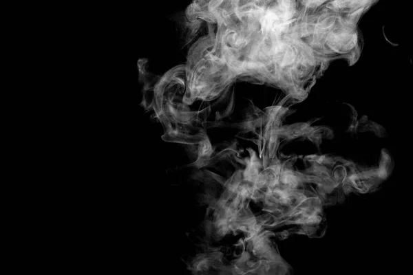 White Smoke Isolated Black Background Abstract Powder Water Spray Add — Stock Photo, Image