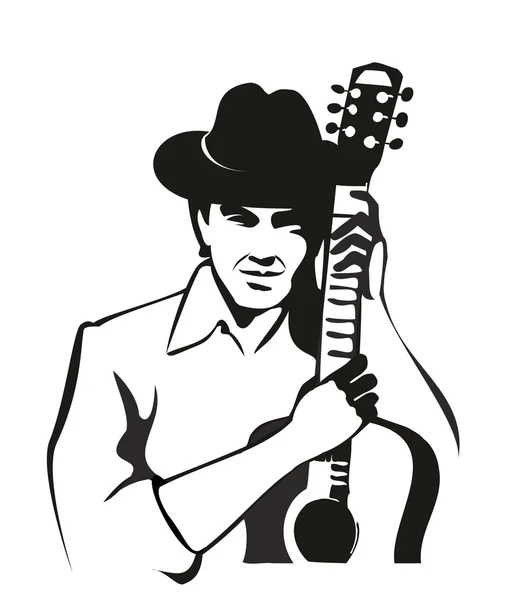 Gitáros — Stock Vector