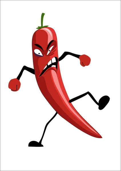 Drzé červené chilli pepper — Stockový vektor