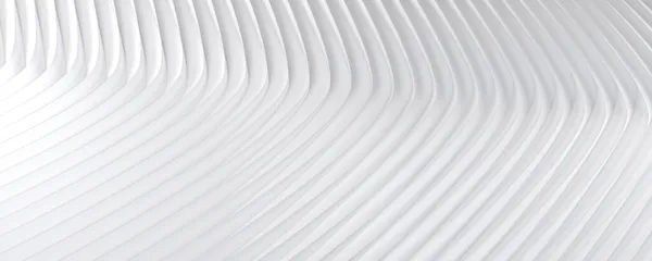 Abstract white lines and waves pattern. Template background. 3d render.