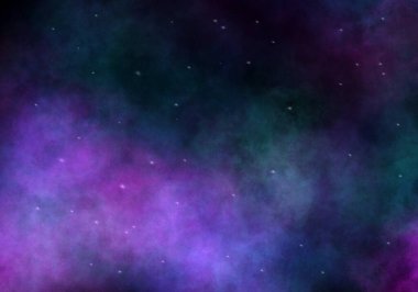 Bulutlu, yıldızlı bir arka plan. Hayal gücü, yaratıcılık ve tasarım projelerinde kullan.