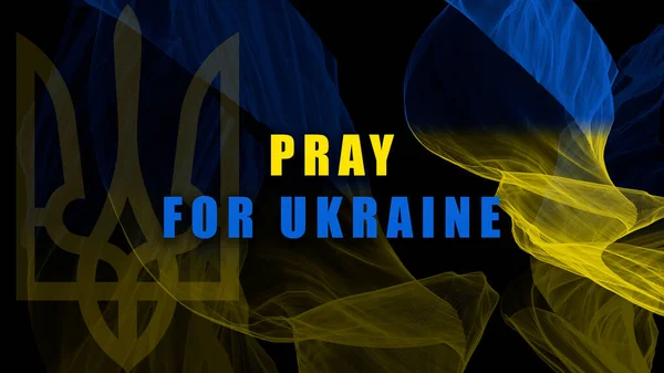 Ukrajna Zászló Szín Háttér Állj Ukrajna Mellé Imádkozz Ukrajnáért Ukrajna — Stock Fotó