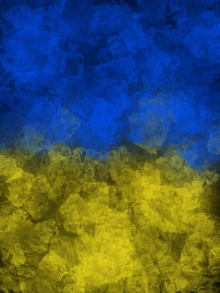 Українські Прапори Символ Країни Копіювальний Простір — стокове фото