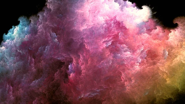 Fondo Fractal Hermoso Rosa Abstracto Forma Nubes Plumas Adecuado Para — Foto de Stock