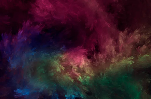 宇宙の輝きを持つ抽象画分背景 虹色の宇宙雲 水平方向のバナー デザインや創造性 スクリーンセーバーに使用されます — ストック写真