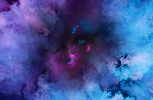 Абстрактний Рожевий Синій Красивий Фрактальний Фон Вигляді Хмар Пір Підходить — стокове фото