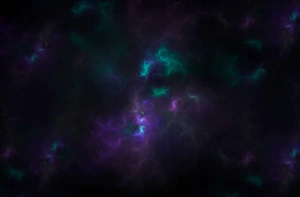 Abstract background of neon blue purple and green lightnings. Fractal pattern for creativity and design.