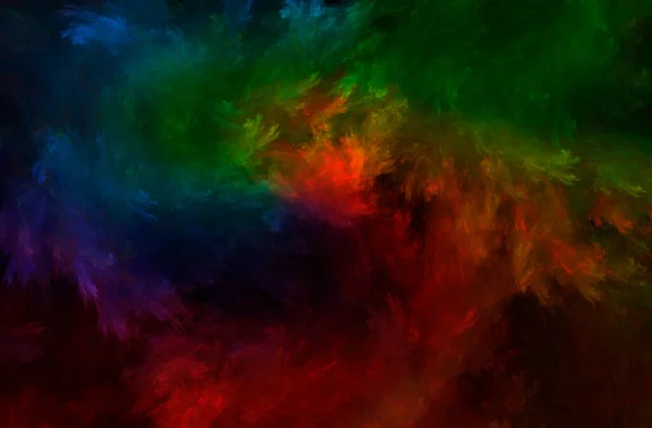 宇宙の輝きを持つ抽象画分背景 虹色の宇宙雲 水平方向のバナー デザインや創造性 スクリーンセーバーに使用されます — ストック写真