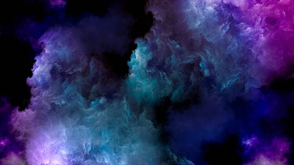 Abstract Roze Blauwe Mooie Fractal Achtergrond Vorm Van Wolken Veren — Stockfoto