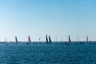 İspanya 'nın büyük ödülü. SailGP Uluslararası Uçan Katamaranlar Şampiyonası. Cadiz. Endülüs. İspanya. Avrupa. 8 Ekim 2021