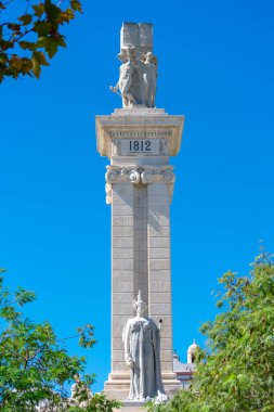 Cadiz 'de 1812 Anıtı anıtı. Endülüs, İspanya. Avrupa. 8 Ekim 2021