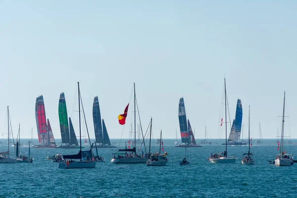 İspanya 'nın büyük ödülü. SailGP Uluslararası Uçan Katamaranlar Şampiyonası. Cadiz. Endülüs. İspanya. Avrupa. 8 Ekim 2021