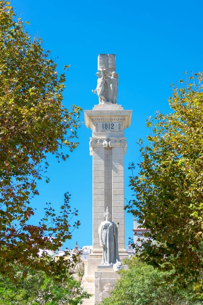 Monumento Constituição 1812 Cádiz Andaluzia Espanha Europa Outubro 2021 — Fotografia de Stock