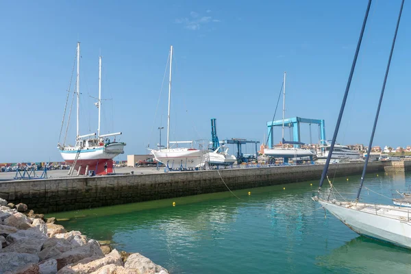 Csónak Puerto Deportivo Sherry Található Puerto Santa Mara Cadiz Öbölben — Stock Fotó