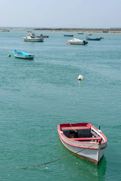 Barche Pesca Sulla Spiaggia Cachucha Puerto Real Cadice Andalusia Spagna — Foto Stock