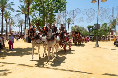 At Fuarı her Mayıs ayında Cadiz 'deki Jerez de la Frontera' da düzenlenir. İspanya. Avrupa. 8 Mayıs 2022