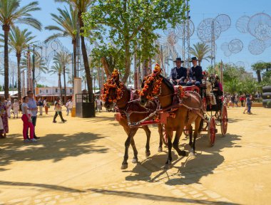 At Fuarı her Mayıs ayında Cadiz 'deki Jerez de la Frontera' da düzenlenir. İspanya. Avrupa. 8 Mayıs 2022