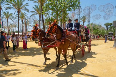 At Fuarı her Mayıs ayında Cadiz 'deki Jerez de la Frontera' da düzenlenir. İspanya. Avrupa. 8 Mayıs 2022