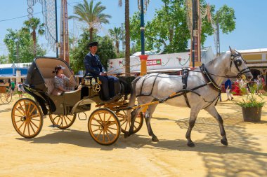 At Fuarı her Mayıs ayında Cadiz 'deki Jerez de la Frontera' da düzenlenir. İspanya. Avrupa. 8 Mayıs 2022