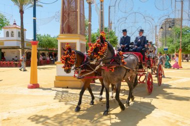 At Fuarı her Mayıs ayında Cadiz 'deki Jerez de la Frontera' da düzenlenir. İspanya. Avrupa. 8 Mayıs 2022