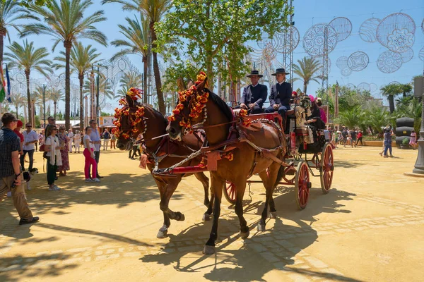 At Fuarı her Mayıs ayında Cadiz 'deki Jerez de la Frontera' da düzenlenir. İspanya. Avrupa. 8 Mayıs 2022
