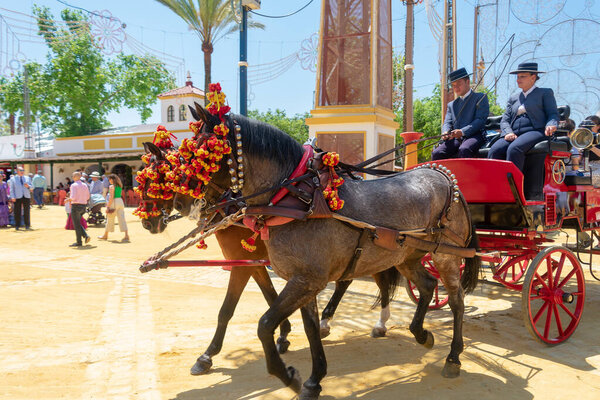 The Horse Fair is a fair that is held every May in Jerez de la Frontera in Cadiz. Spain. Europe. May 8, 2022