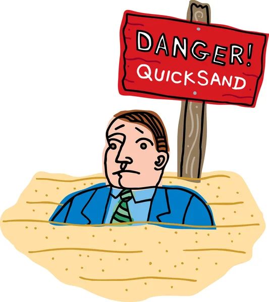 Ilustrace tekutý písek! — Stockový vektor