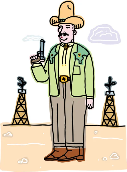 Illustration of Wild West — Stock Vector