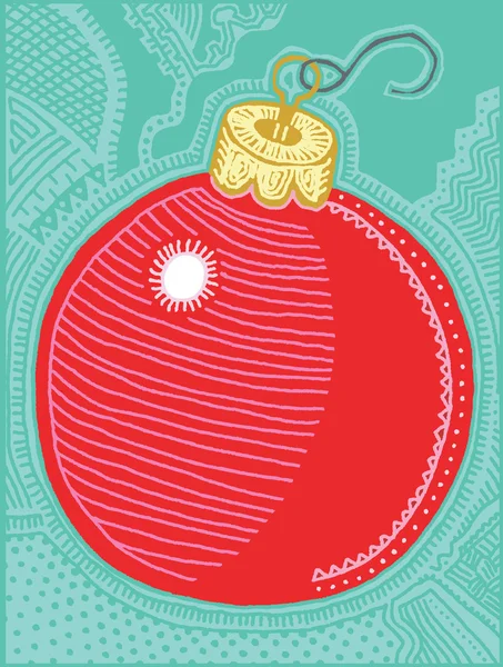 Ilustración vectorial de una bola de Navidad — Vector de stock