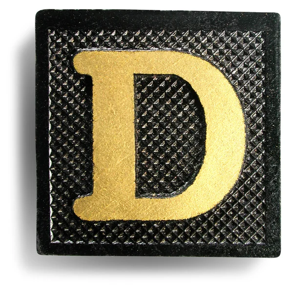 Фотография буквы D игровой плитки — стоковое фото