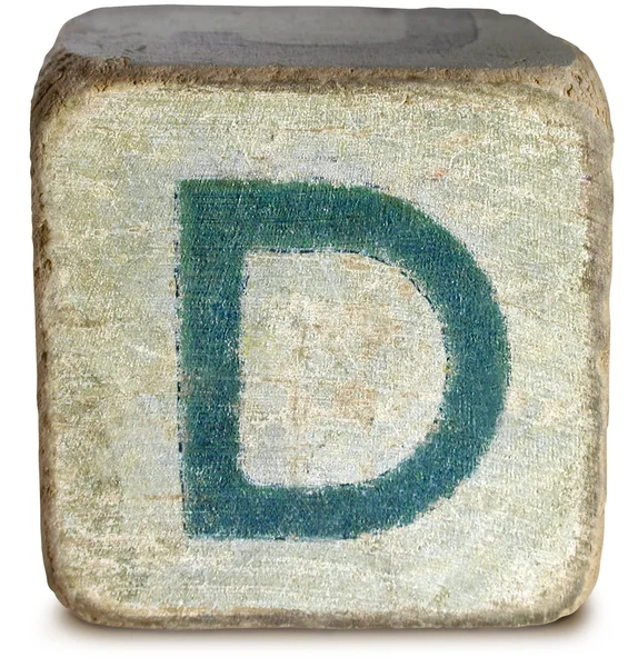 青い木製ブロック文字 d の写真 — ストック写真