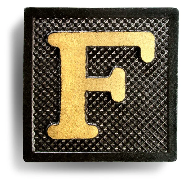Φωτογραφία του γράμματος f μόνο παιχνίδι κεραμιδιών — Φωτογραφία Αρχείου