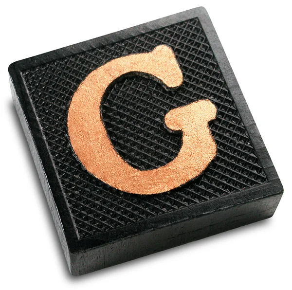 Fotografia do jogo Tile Letter G — Fotografia de Stock