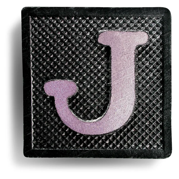 Fotografia do jogo Tile Letter J — Fotografia de Stock
