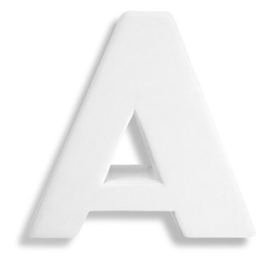 Beyaz boyutlu deco mektup bir