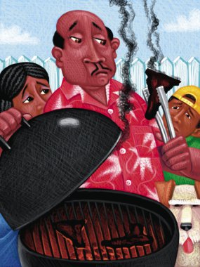 Illustration of Burned Food clipart
