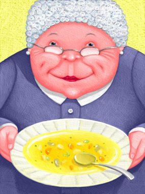 Illustration of Chicken Soup clipart