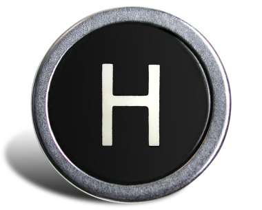 Eski Daktilo tuş harf h fotoğraf