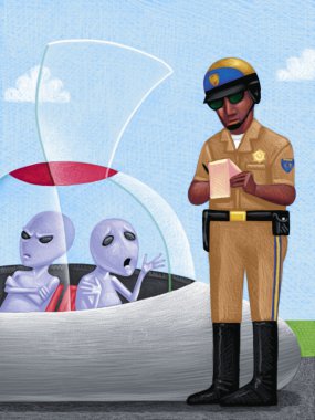 Illustration of Traffic Officer clipart