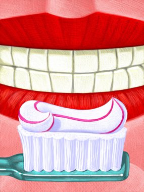 Illustration of Oral Care clipart