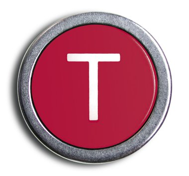 Eski Daktilo tuş harf t