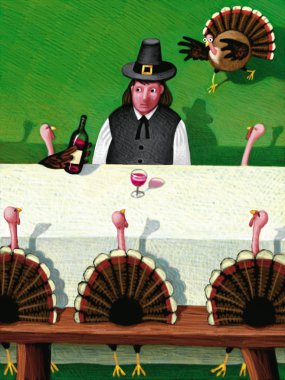 Illustration of Thanksgiving Day clipart