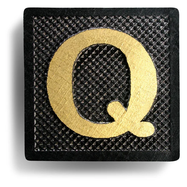 Фотографія ігрової плитки Літера Q — стокове фото
