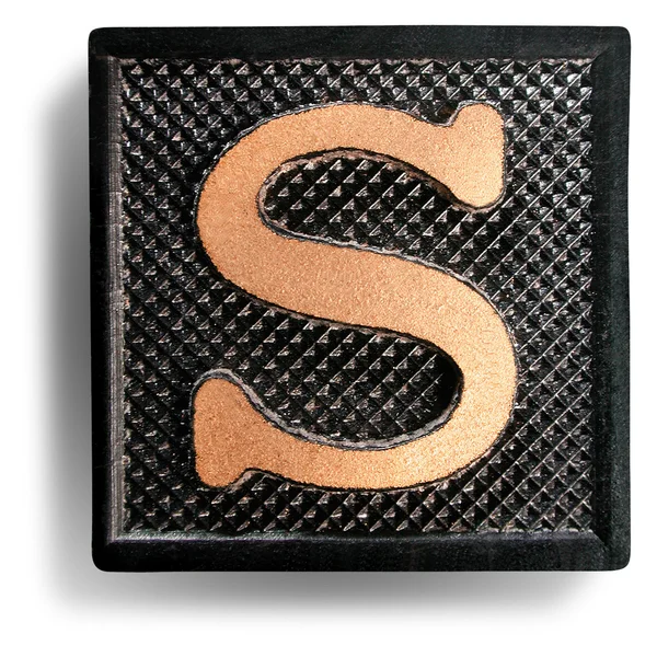 Photograph of Game Tile Letter S — Stock Photo, Image